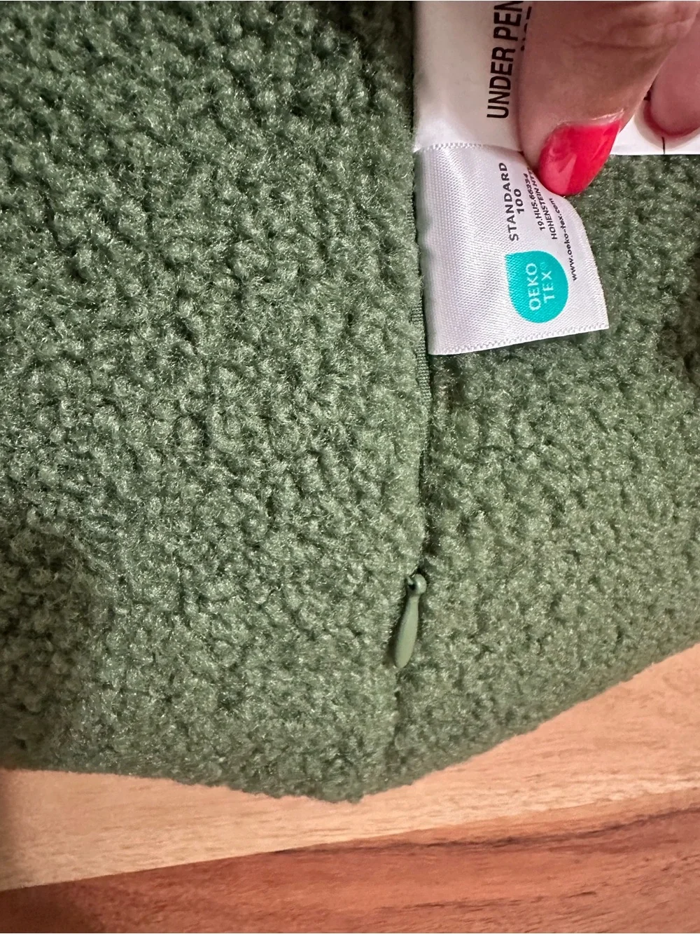 Plush Avocado Throw Pillow - Soft Green & Brown